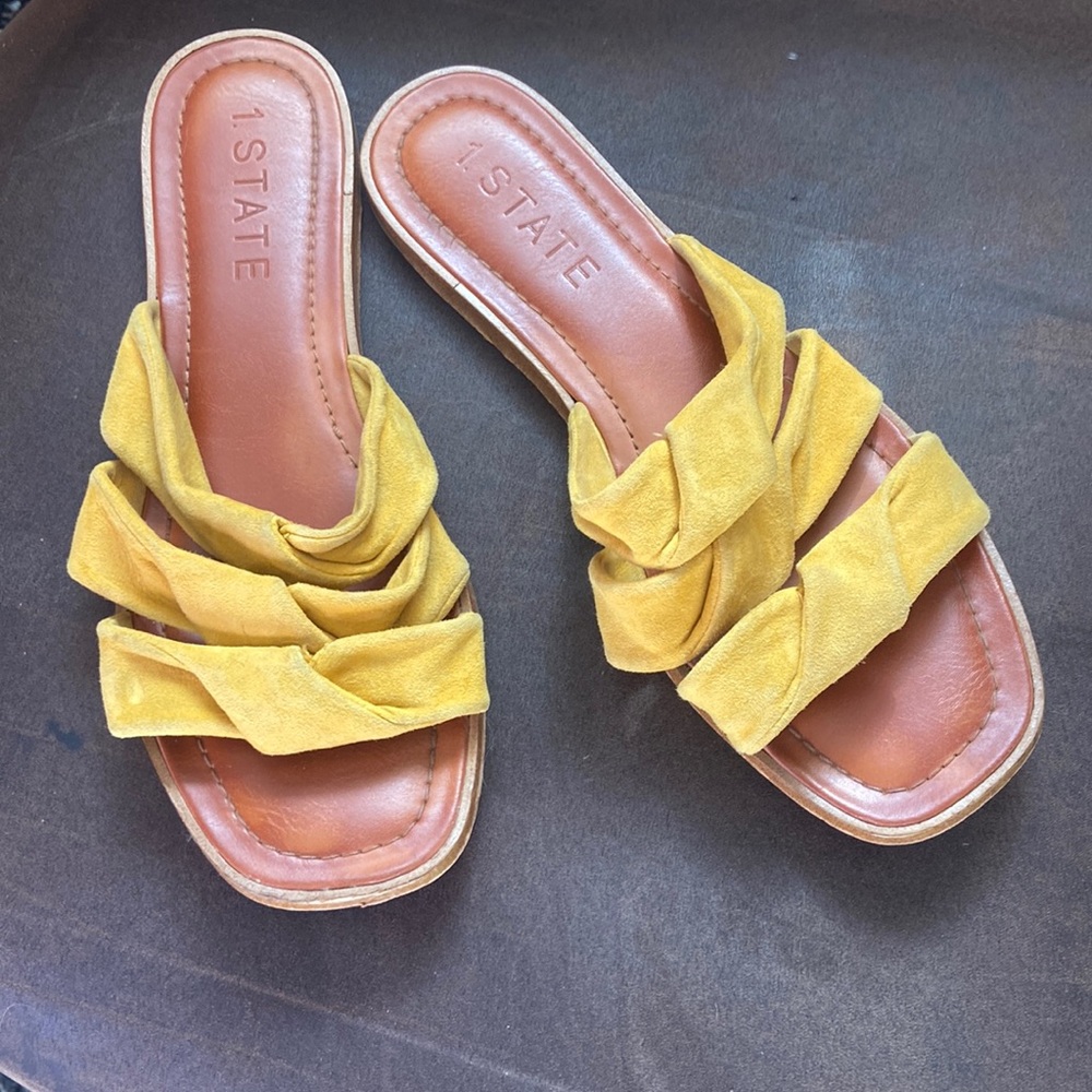 Yellow Leather and Suede? Sandals